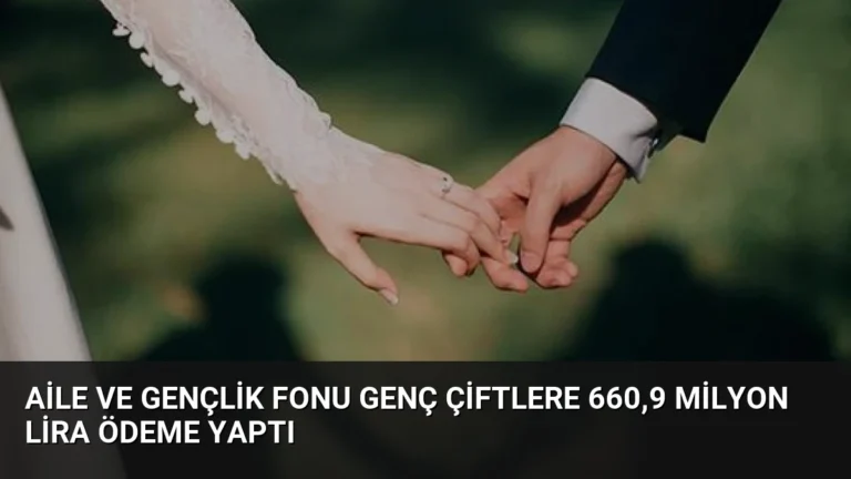 Aile ve Gençlik Fonu Genç Çiftlere 660,9 Milyon Lira Ödeme Yaptı