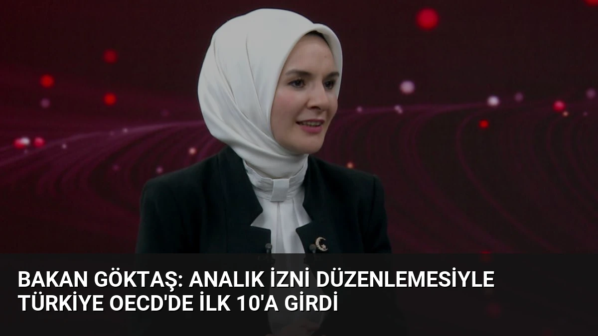Bakan Göktaş: Analık izni düzenlemesiyle Türkiye OECD’de ilk 10’a girdi