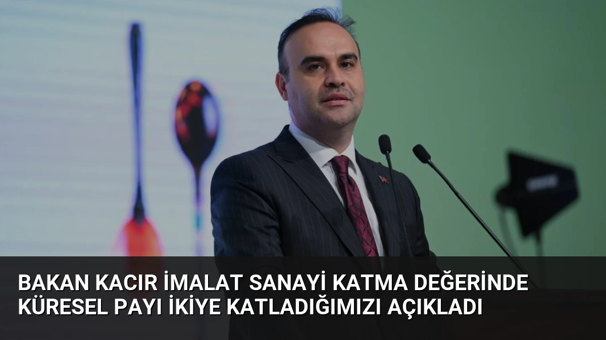 Bakan Kacır İmalat Sanayi Katma Değerinde Küresel Payı İkiye Katladığımızı Açıkladı