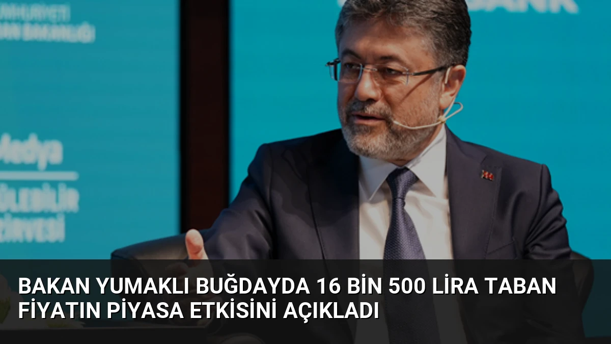 Bakan Yumaklı Buğdayda 16 bin 500 Lira Taban Fiyatın Piyasa Etkisini Açıkladı