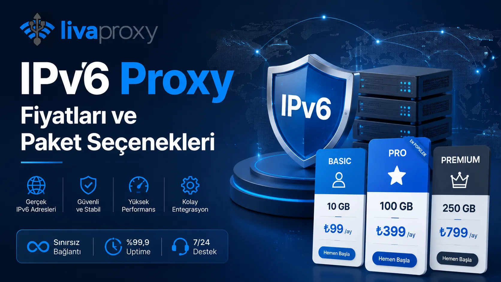 IPv6 Proxy Fiyatları ve Paket Seçenekleri