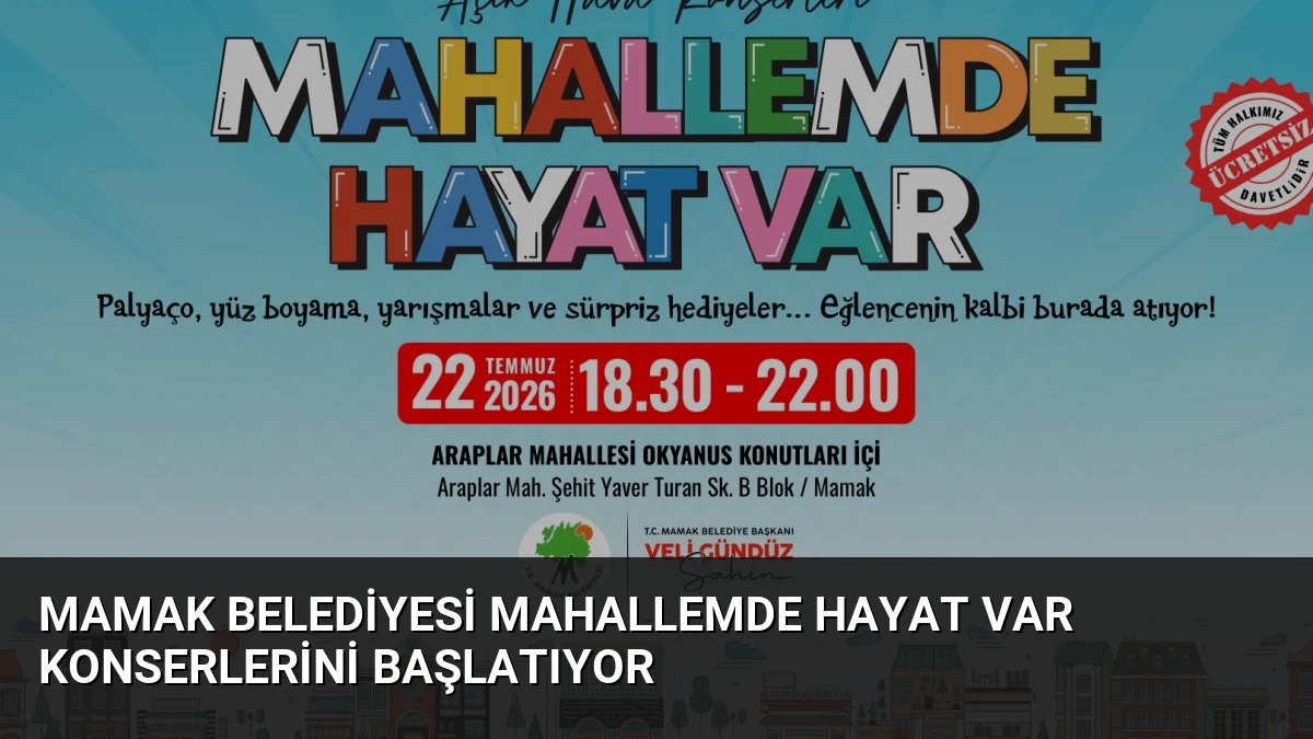 Mamak Belediyesi Mahallemde Hayat Var Konserlerini Başlatıyor