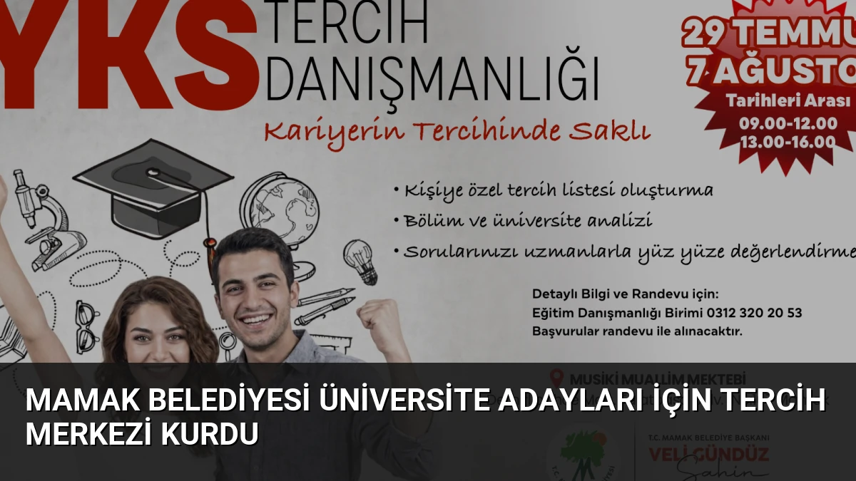 Mamak Belediyesi Üniversite Adayları İçin Tercih Merkezi Kurdu