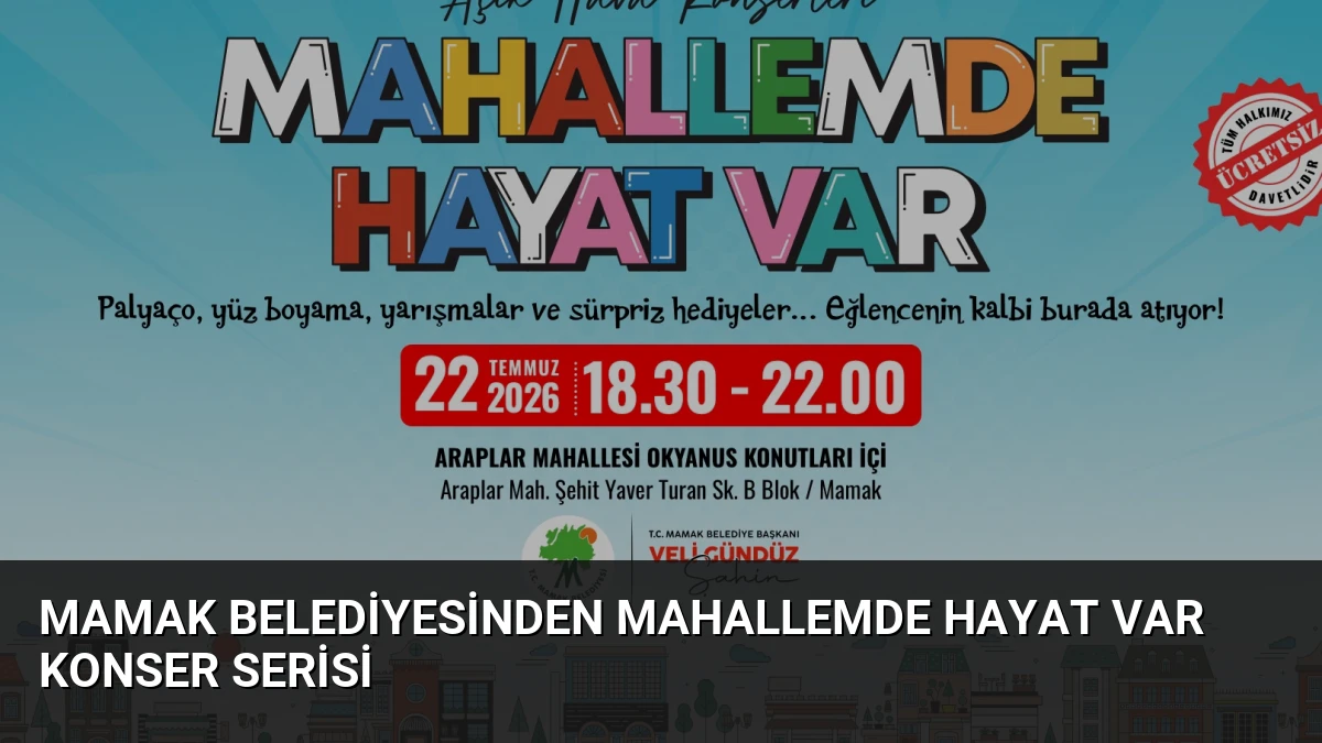 Mamak Belediyesinden Mahallemde Hayat Var Konser Serisi