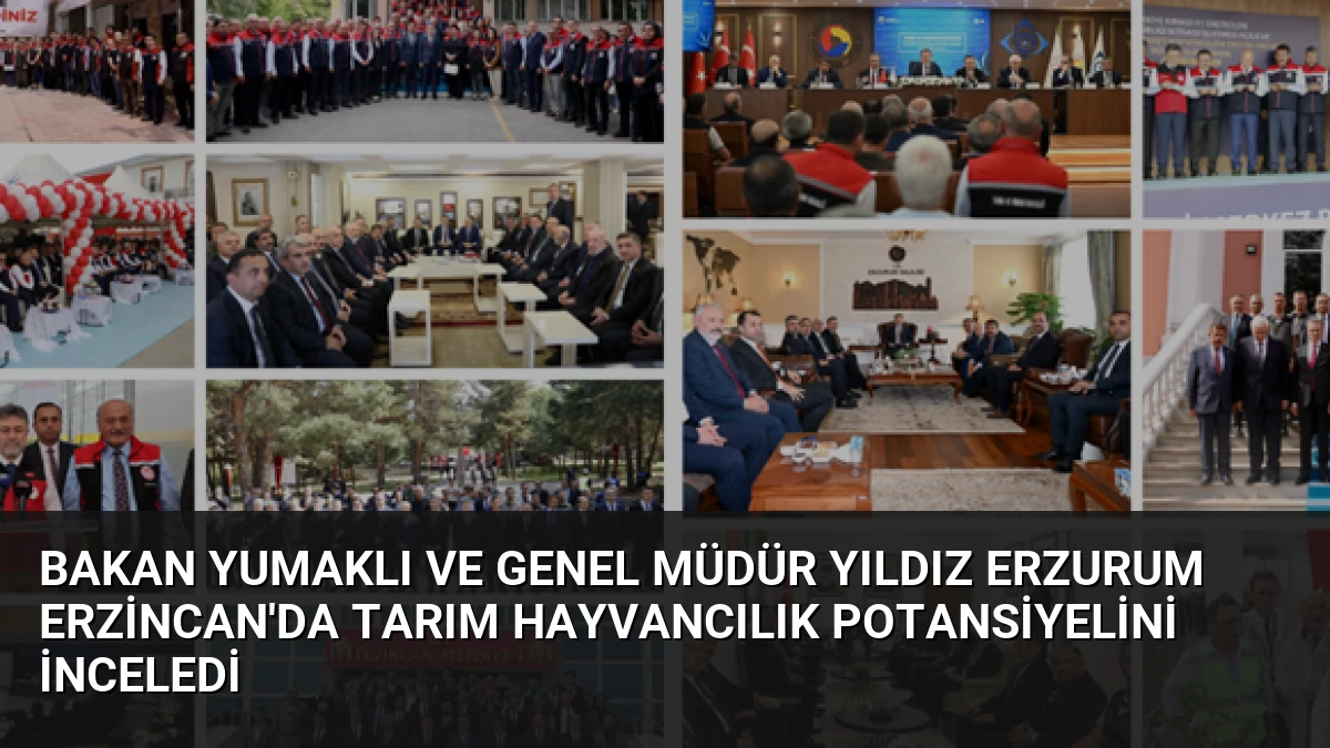 Bakan Yumaklı ve Genel Müdür Yıldız Erzurum Erzincan’da Tarım Hayvancılık Potansiyelini İnceledi