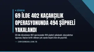 69 İlde 402 Kaçakçılık Operasyonunda 494 Şüpheli Yakalandı
