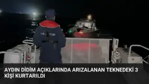Aydın Didim Açıklarında Arızalanan Teknedeki 3 Kişi Kurtarıldı