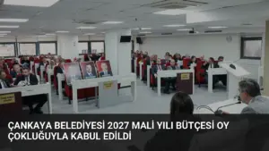 Çankaya Belediyesi 2027 Mali Yılı Bütçesi Oy Çokluğuyla Kabul Edildi