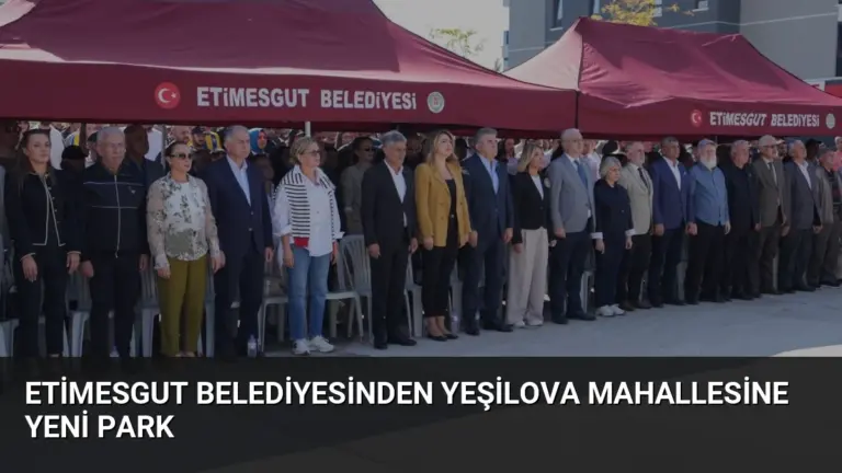 Etimesgut Belediyesinden Yeşilova Mahallesine Yeni Park