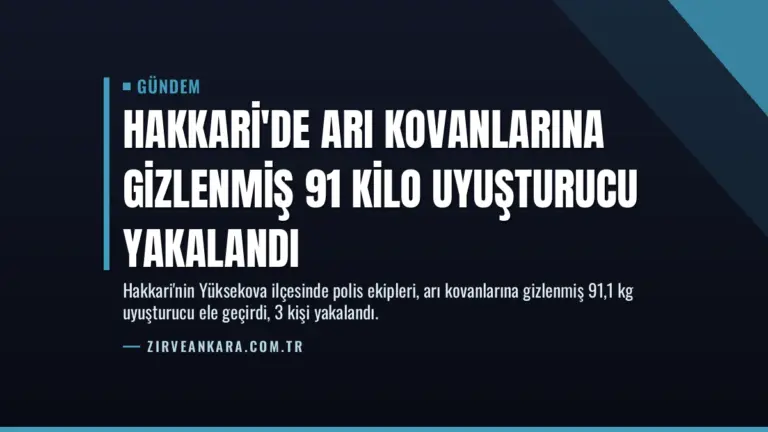 Hakkari’de Arı Kovanlarına Gizlenmiş 91 Kilo Uyuşturucu Yakalandı