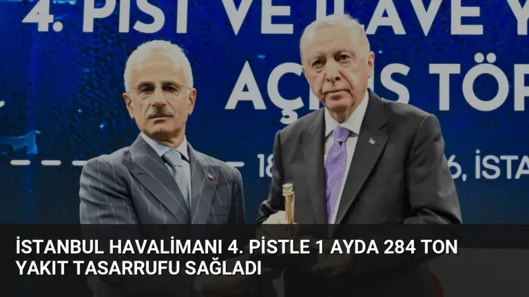 İstanbul Havalimanı 4. Pistle 1 Ayda 284 Ton Yakıt Tasarrufu Sağladı