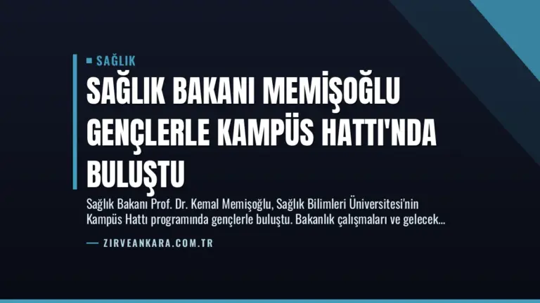 Sağlık Bakanı Memişoğlu Gençlerle Kampüs Hattı’nda Buluştu