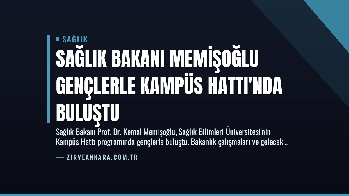 Sağlık Bakanı Memişoğlu Gençlerle Kampüs Hattı’nda Buluştu