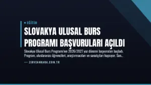 Slovakya Ulusal Burs Programı Başvuruları Açıldı